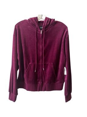 Gap Full Zip Hooded Velour Sweatshirt Hoodie